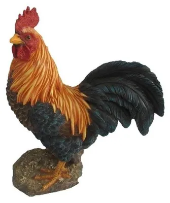 Produktbild von Statue Hahn - Polystone - 25 cm - Garten Statue - Tier Statue