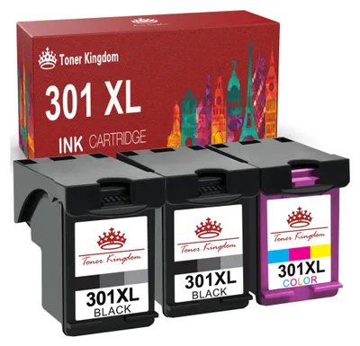 Produktbild von Druckerpatronen Für HP 301 XL Deskjet 1050 2540 2050 A 3050 A Envy 5530 5532 5534 4500 4504 OfficeJet 2544 2620 4630 4632 2622 4634 (3ER-SET)
