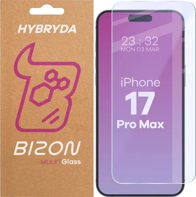 Produktbild von Flexibles Hybridglas für iPhone 17 Pro Max, Bizon Glass Mule