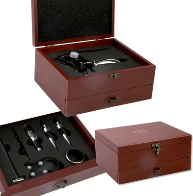 Produktbild von Weinzubehör Set Weinset 8-teilig Korkenzieher Weinzubehör Geschenk Present Set