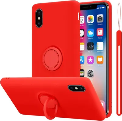 Obrázek produktu pro Cadorabo pouzdro pro Apple iPhone X / XS Protective Case in Red Pouzdro na mobilní telefon TPU Case Cover