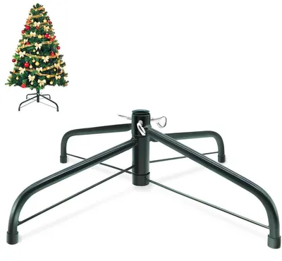 Produktbild von Weihnachtsbaumständer Christbaumständer - Grün - 40 cm - Klappbar - 2,2 cm Bohrung - Für Kunstbäume bis 150 cm