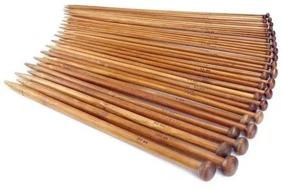 Immagine prodotto di Set di ferri da maglia in bambù - 36 cm - 36 pezzi
