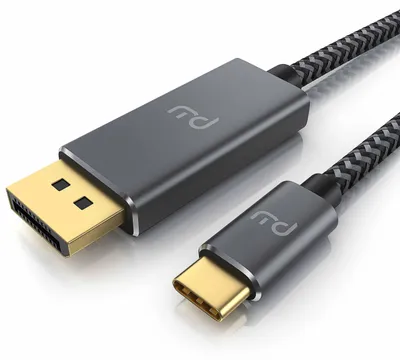 Zdjęcie produktu dla Primewire USB Type C to display port converter cable adapter cable with fabric sheathing 8K 7680 × 4320 @ 30 Hz - 1m
