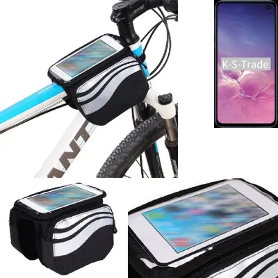 Produktbild von K-S-Trade Rahmentasche Fahrrad-Halterung kompatibel mit Samsung Galaxy S10 (DUOS) Rahmenhalterung Fahrrad Handyhalterung Fahrradtasche Handy