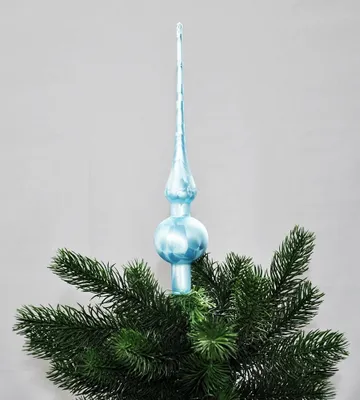 Produktbild von Christbaumspitze 28cm Gletscherblau Eis
