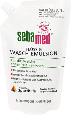 Zdjęcie produktu dla Sebamed emulsja do mycia w płynie bez mydła worek uzupełniający 400ml