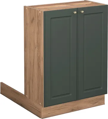 Produktbild von Vicco Kücheninsel Fame-Line, 60 cm ohne Arbeitsplatte, Grün-Gold Landhaus/Goldkraft Eiche