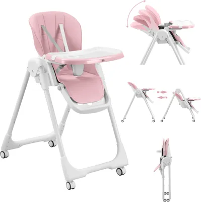Produktbild von Baby Vivo Design Kinderhochstuhl aus Kunststoff - Tippy in Bubblegum