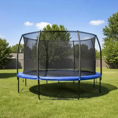 Immagine prodotto di Rete di sicurezza per trampolino, con 6 pali, adatta sia per interni che per esterni