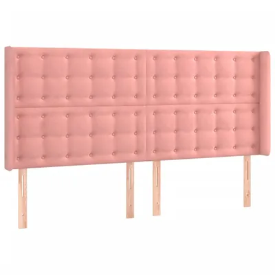 Obrázok produktu pre vidaXL Čelo postele s ušami ružové 183x16x118/128 cm Velvet
