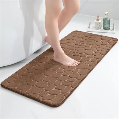 Produktbild von Badematte Memoryschaum 60x120 cm Braun Saugfähig Rutschfest