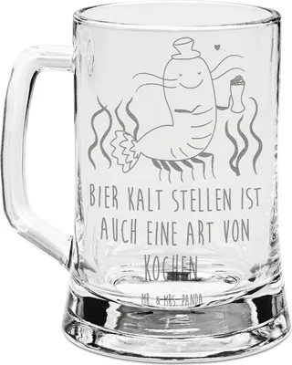 Produktbild von Mr. & Mrs. Panda Seidel Hummer Weizen - Transparent - Geschenk, Garnele, Meer, Bier, Bierkrug Glas, Kneipe, Wirtschaft, Gravur, Krug, aus, Gasthaus, Garnelen