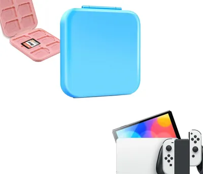 Produktbild von Kassettenhalter - Spielehalter - Aufbewahrungsbox - Kassettenbox - Zubehör passend für Nintendo Switch - Hellblau