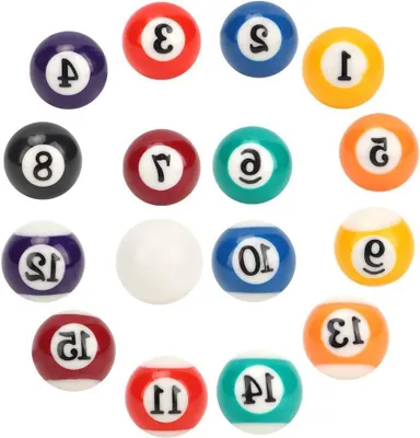 Productafbeelding van Biljartballen Set - Speelgoed Ballen - Kinderen Spelen - Milieuvriendelijk Materiaal - 2.5 cm Diameter - Multicolor