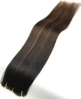 Produktbild von Weave Hair Echthaartresse für Haarextensions, Remy Haar, Farbe balayage 4-8, Länge (50 cm), ca. (100 g)