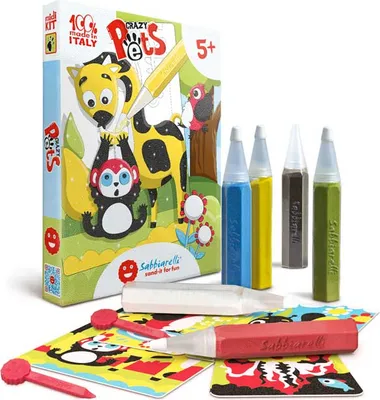 Produktbild von Sabbiarelli Sandmalerei-Set Verrückte Tiere kreatives Spielzeug