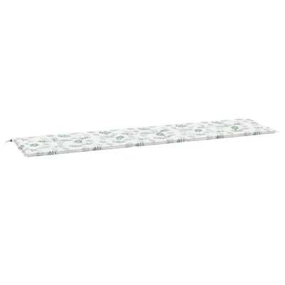 Produktbild von Gartenbank-Auflage Blattmuster 200x50x4 cm Stoff