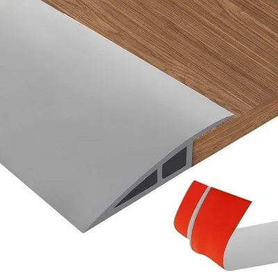 Produktbild von Selbstklebend PVC-Dübelprofil, Übergangsprofil mit Höhenverstellung von 15-20 mm, Übergangsprofil für den Anschluss von Bodenabläufen und Teppichdurchgängen, Bodenfliesen 1M