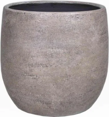Produktbild von INNA-Glas Keramiktopf mit Maserung, weiß-braun, 14 cm, Ø 15,5 cm - Blumengefäß
