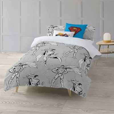 Produktbild von Bettdeckenbezug Superman Superman Grau 260 x 240 cm
