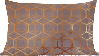 Produktbild von MuchoWow® Zierkissen Sofakissen Wohnzimmer Dekokissen 60x40 cm Muster - Lila - Gold - Kopfkissen - Polster mit Foto