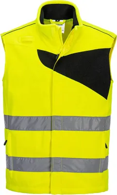 Image de Gilet de sécurité d'hiver en laine polaire Portwest PW2 jaune/noir S