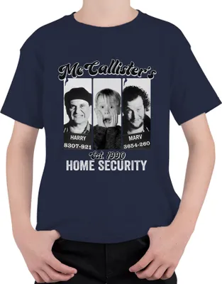 Produktbild von McCallister's Home Security Harry Marv Kevin - Weihnachten Christmas Xmas Uni Kinder T-Shirt, Navy, 128