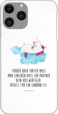 Produktbild von Mr. & Mrs. Panda Iphone 11 Pro Handyhülle Einhorn Verliebt - Weiß - Geschenk, Unicorn, Freundin, Handy Case, Einhörner, Premium Kunststoff, Liebe