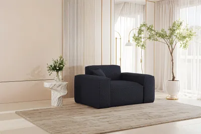 Productafbeelding van Designfauteuil CELES PREMIUM, bekleed met stof Sven, donkerblauw