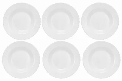 Produktbild von Epewex Weiße Glas Teller Tief 23cm 6er-Set