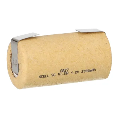 Produktbild von XCell Akku Sub-C 1,2V 2000mAh X2000SCR Ni-MH Pappmantel Hochstrom U Lötfahne