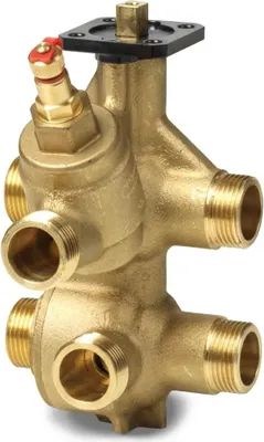Productafbeelding van Siemens 6-weg regelafsluiter, kogelafsluiter, DN15, PN25, Kvs 0,9, AG 3/4", met meetnippel, 1 stuk.