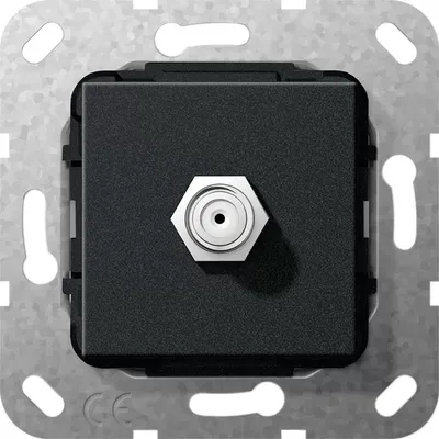 Produktbild von GIRA 565010. Buchsen-Typ: SAT. Produktfarbe: Aluminium, Schwarz (565010)