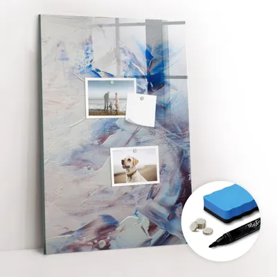 Produktbild von Magnetpinnwand Memoboard - Zubehörsatz - Schwarzer Marker + Schwamm + Magnete - 40 x 60 cm - Abstraktes Gemälde