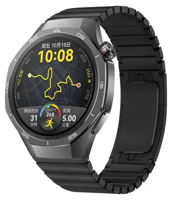 Immagine prodotto di Bracciale in metallo per smartwatch - GT5/GT5 Pro 46 mm - Acciaio inossidabile - Compatibile con GT2/3 Pro 46 mm - Nero