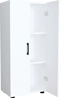 Produktbild von Gowoll Mehrzweckschrank mit 2 Türen 108x49x32 cm  Weiß Schrank Holz Küchenschrank Badschrank Aktenschrank Ordnerschrank Büroschrank  Allzweckschrank