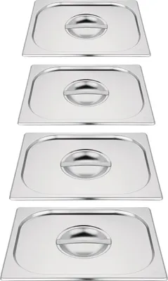 Produktbild von Vogue Deckel für GN-Behälter GN1/2 - 4 Deckel mit Griff - Edelstahl