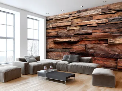 Produktbild von Vlies Fototapete Holzoptik 400x280 cm Tapeten Wandtapete XXL Holz Bretter braun f-A-0597-a-c