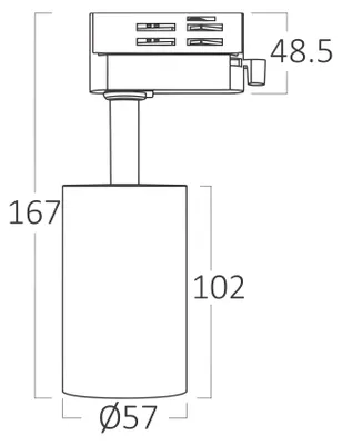 Immagine prodotto di Braytron Faretto LED trifase GU10 per binario, color oro, orientabile e inclinabile
