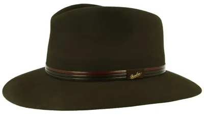 Produktbild von Borsalino Outdoor Traveller Filzhut Country mit dreifarbiger Lederband-Garnitur, grün, Gr. 58