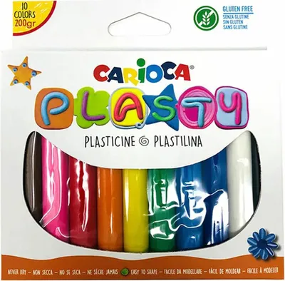 Obrázok produktu pre Sada Carioca s 10 kusmi plastelíny, viacfarebná, pre deti, univerzálna veľkosť