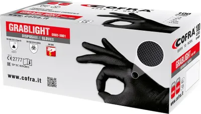 Image de 100 pièces Nitril COFRA Gants à usage unique non poudrés 8/M
