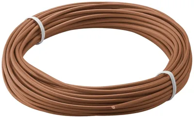 Image de Goobay 55040 Fil de cuivre isolé, marron, 10 m - 1 fil, multifilaire (18 x 0,1 mm)