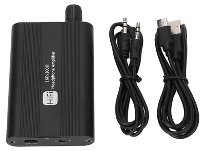 Produktbild von Tragbarer HiFi-Kopfhörerverstärker, Lautstärkeregelung, Bassregelung, wiederaufladbarer 3,5-mm-Kopfhörerverstärker für MP3- und MP4-Telefone