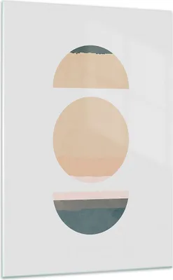 Produktbild von Bilder auf glas - Einteilig - Abstraktion Rad Halbkreis - 70x100cm - Glasbilder - Wandbilder - Bilder - Wanddekoration aus Glas - Glas Bilder - Wandbild auf Glas - GPA70x100-4310