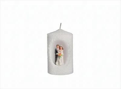 Produktbild von Stumpenkerze Hochzeitspaar