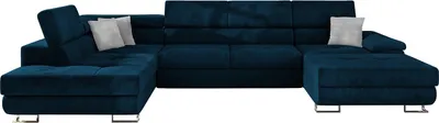 Produktbild von MIRJAN24 Ecksofa Cotere Bis, Bettkasten, U-Form Schlafsofa (Farbe: Kronos 09 + Kronos 09 + Paros 5, Seite: Links)