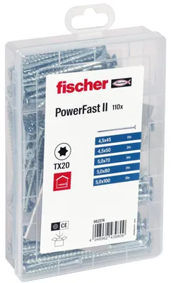 Produktbild von FISCHER PowerFast II Schraubensortiment 110-teilig