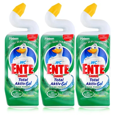 Produktbild von WC Ente WC-Reiniger Total AktivGel Pine Forest 750ml (3er Pack)